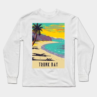 WPA Poster of Trunk Bay beach, Virgin Islands National Park in the island of St John, USA Long Sleeve T-Shirt